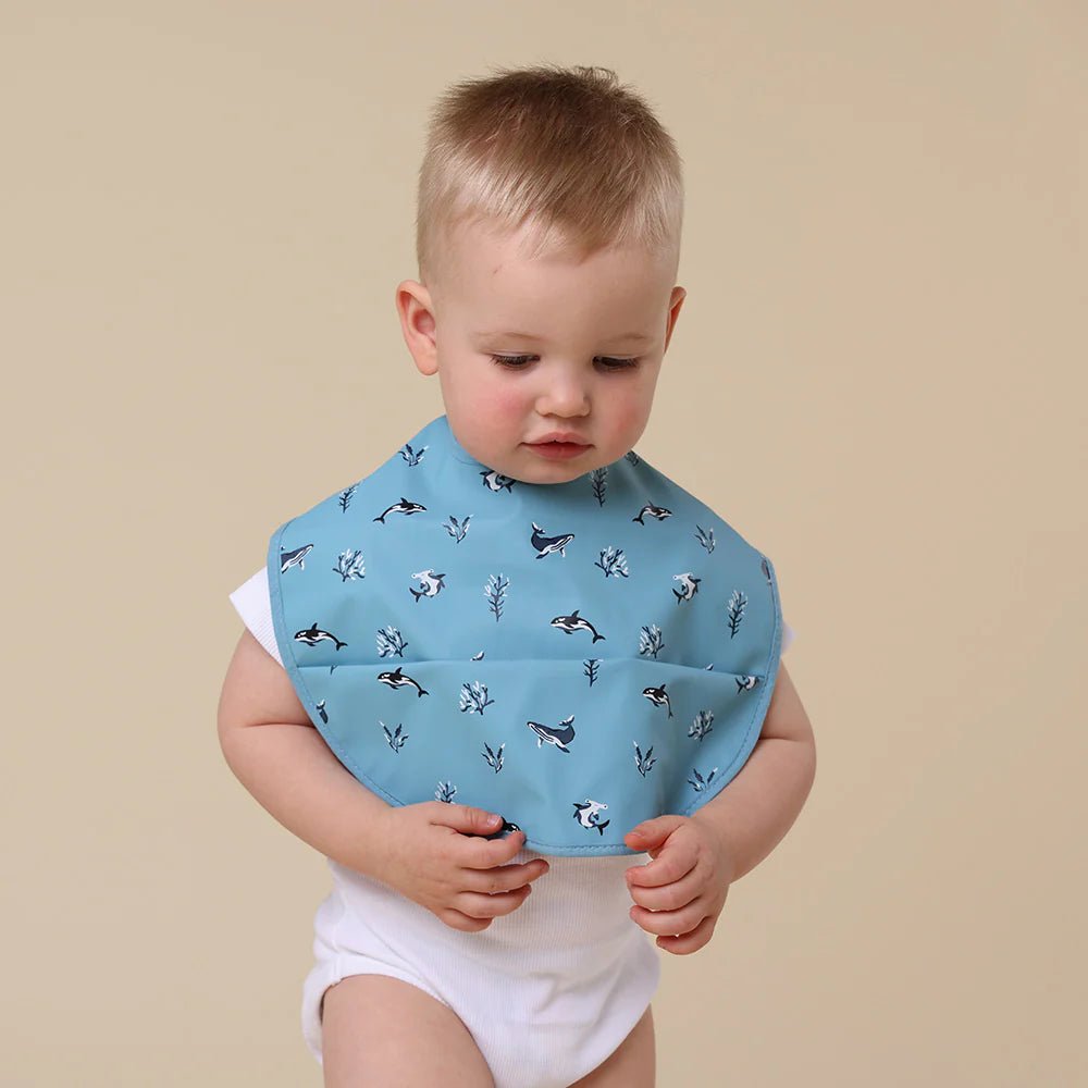 Blue Ocean Snuggle Bib - Aster & Ruby