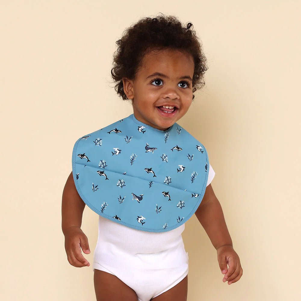 Blue Ocean Snuggle Bib - Aster & Ruby