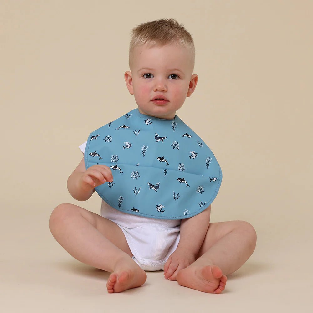 Blue Ocean Snuggle Bib - Aster & Ruby