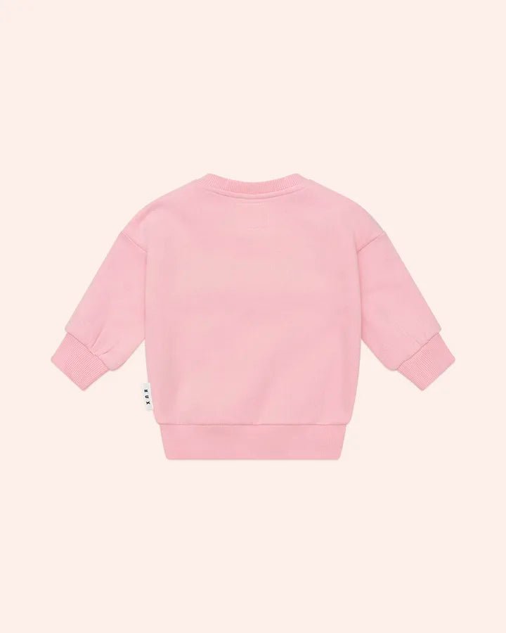 Blush Furry Huxbear Sweatshirt - Aster & Ruby