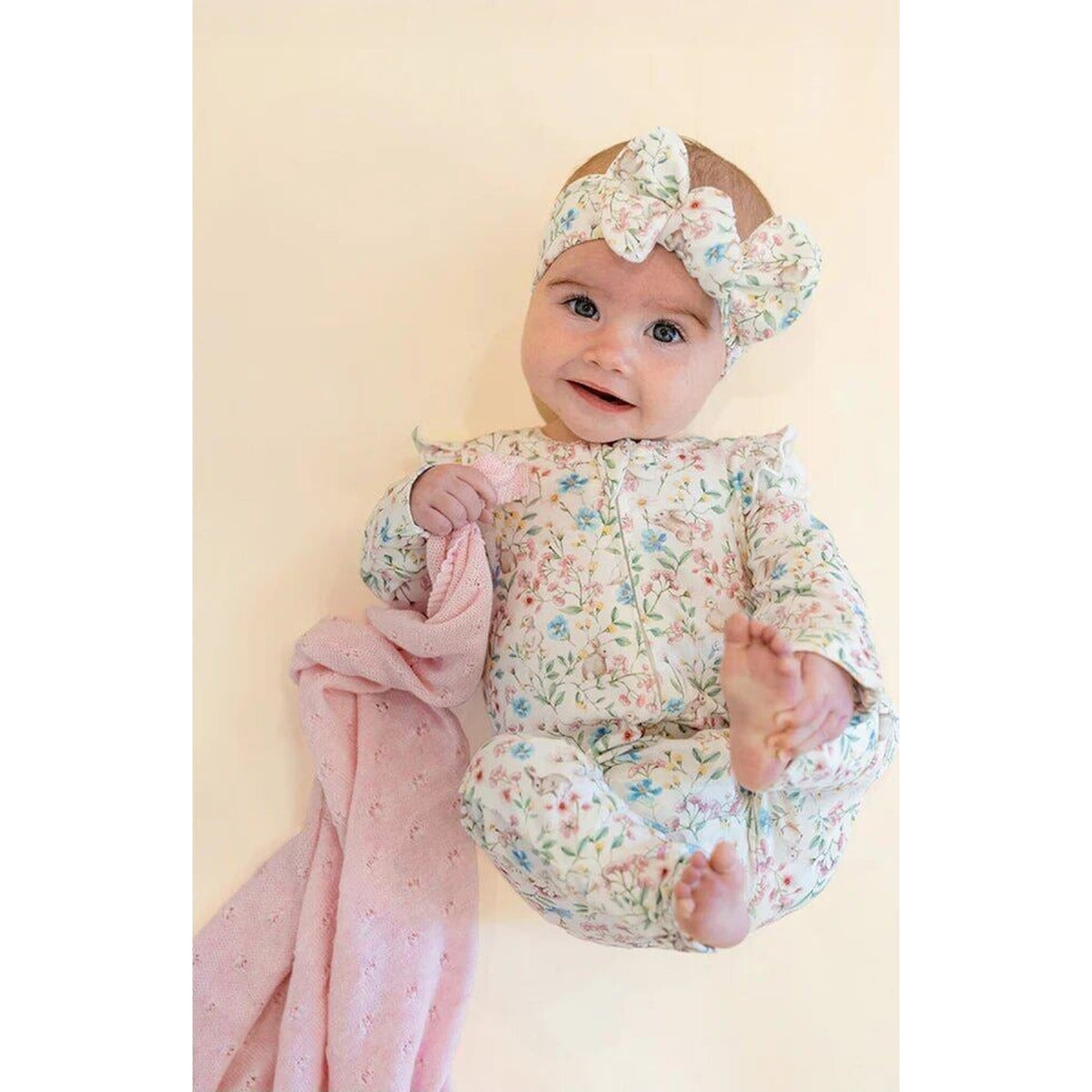Minihaha Bonnie Organic Long Sleeve Zipsuit | Aster & Ruby