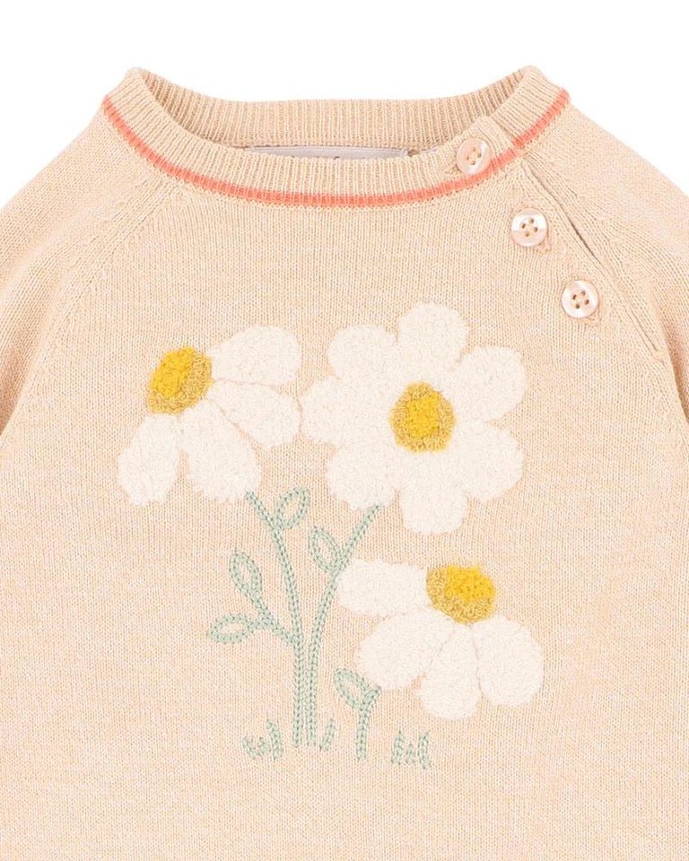 Botanica Flowers Knitted Romper - Aster & Ruby