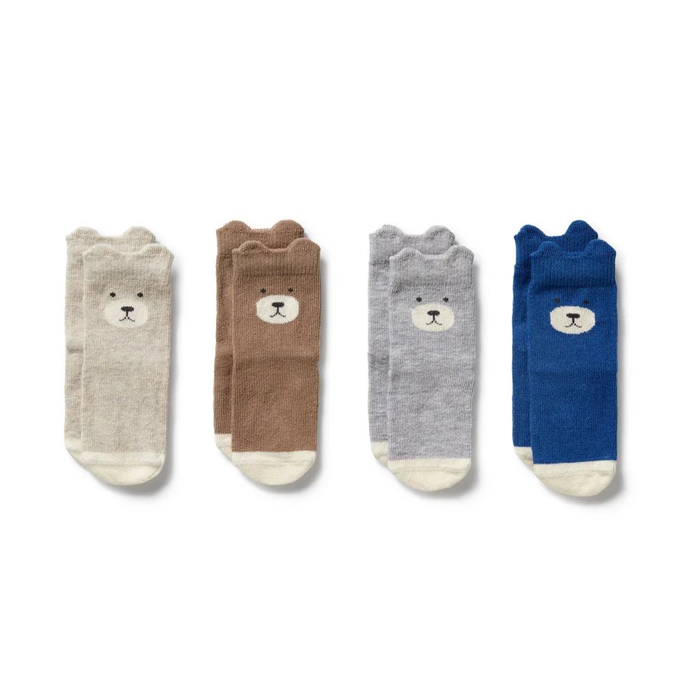 Boys Organic 4 Pack Baby Socks - Aster & Ruby