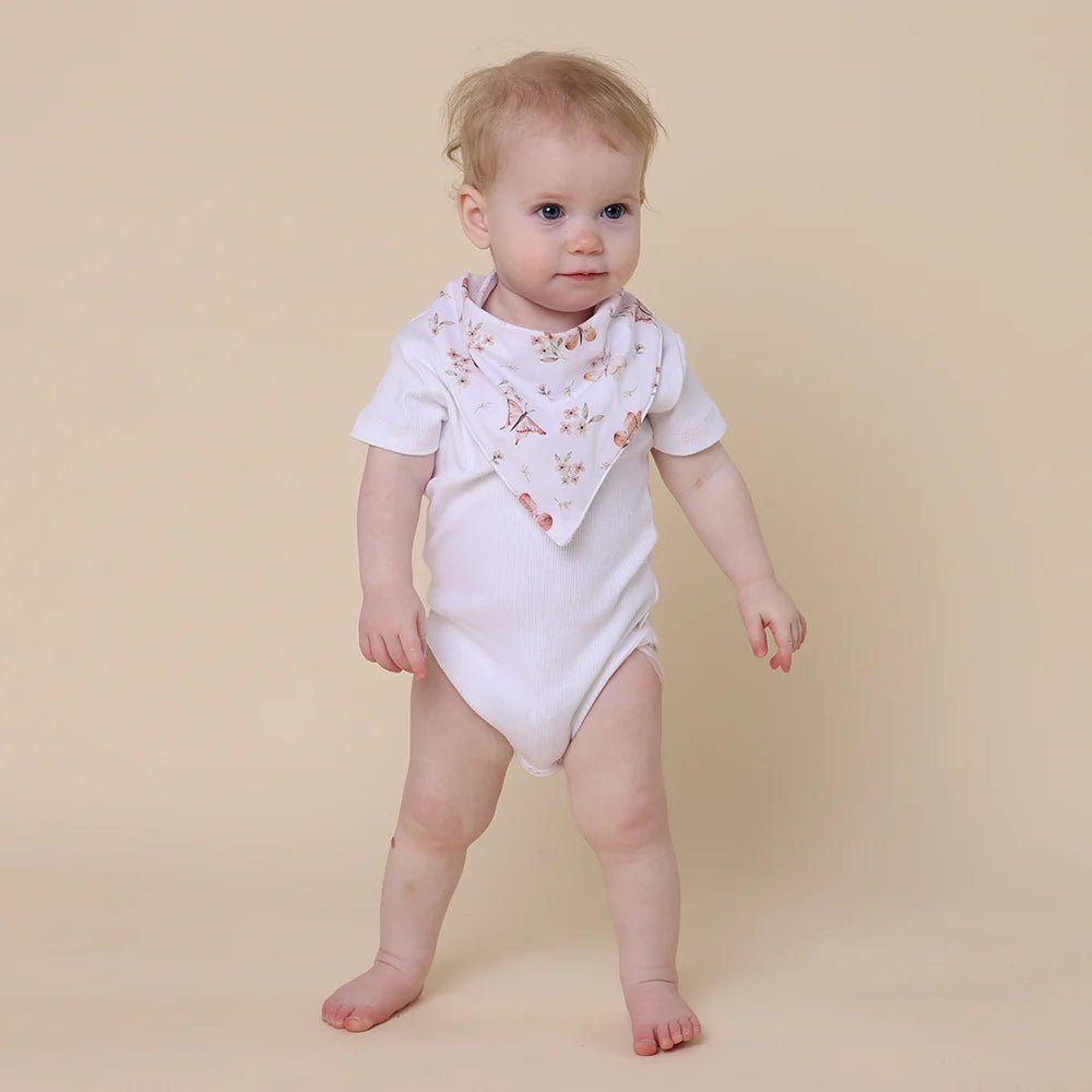 Butterfly Organic Dribble Bib - Aster & Ruby