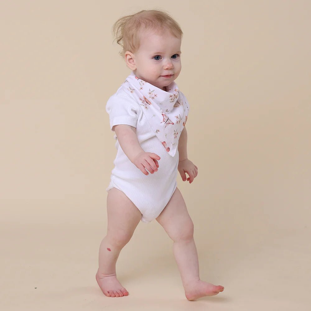 Butterfly Organic Dribble Bib - Aster & Ruby