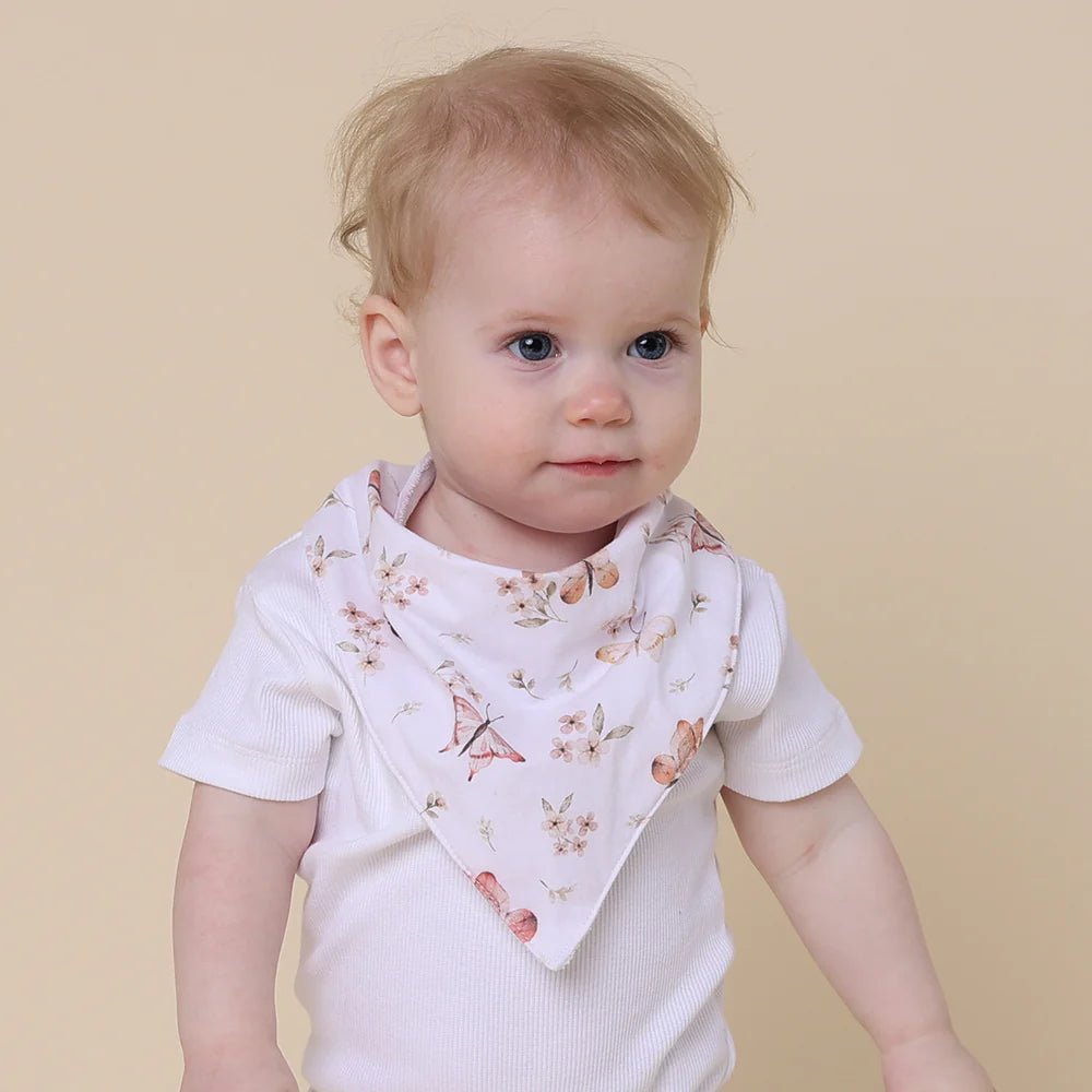 Butterfly Organic Dribble Bib - Aster & Ruby