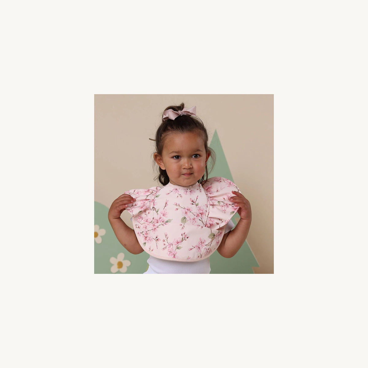 Snuggle Hunny Kids Cherry Blossom Frill Snuggle Bib | Aster & Ruby
