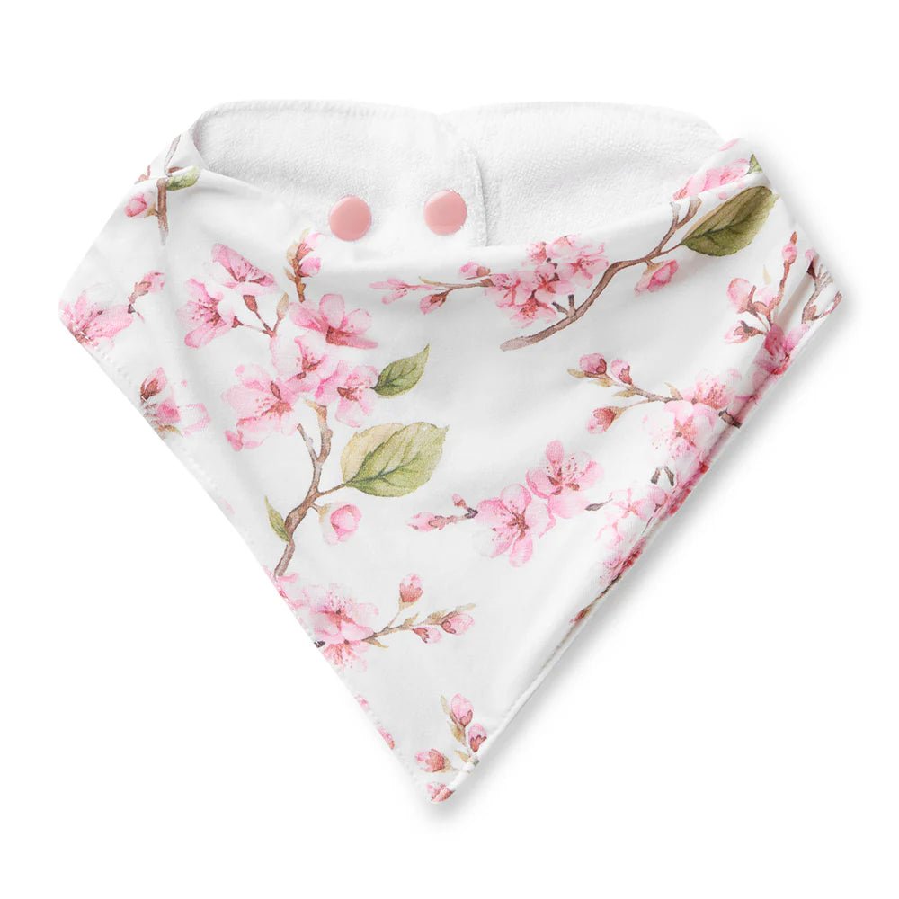 Cherry Blossom Organic Dribble Bib - Aster & Ruby