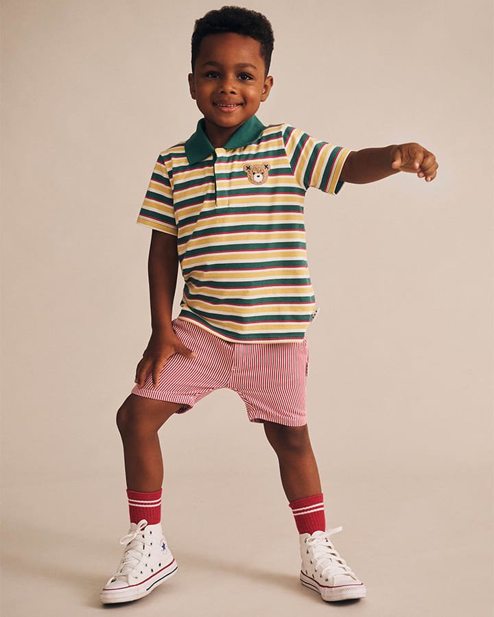 Chill Red Stripe Chino Shorts - Aster & Ruby