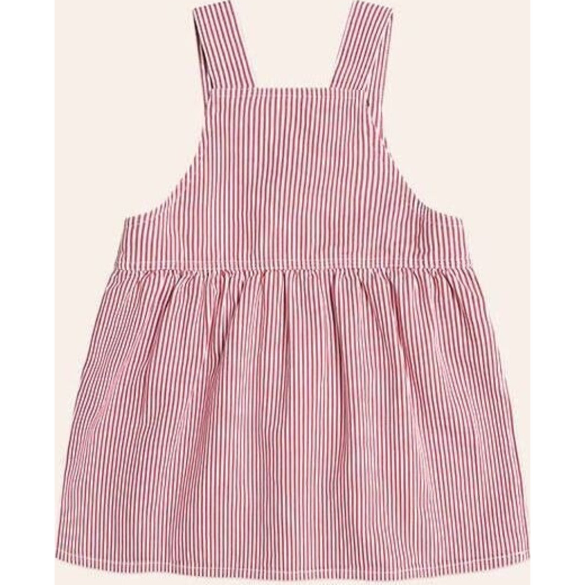 Huxbaby Chill Red Stripe Pinafore Dress | Aster & Ruby