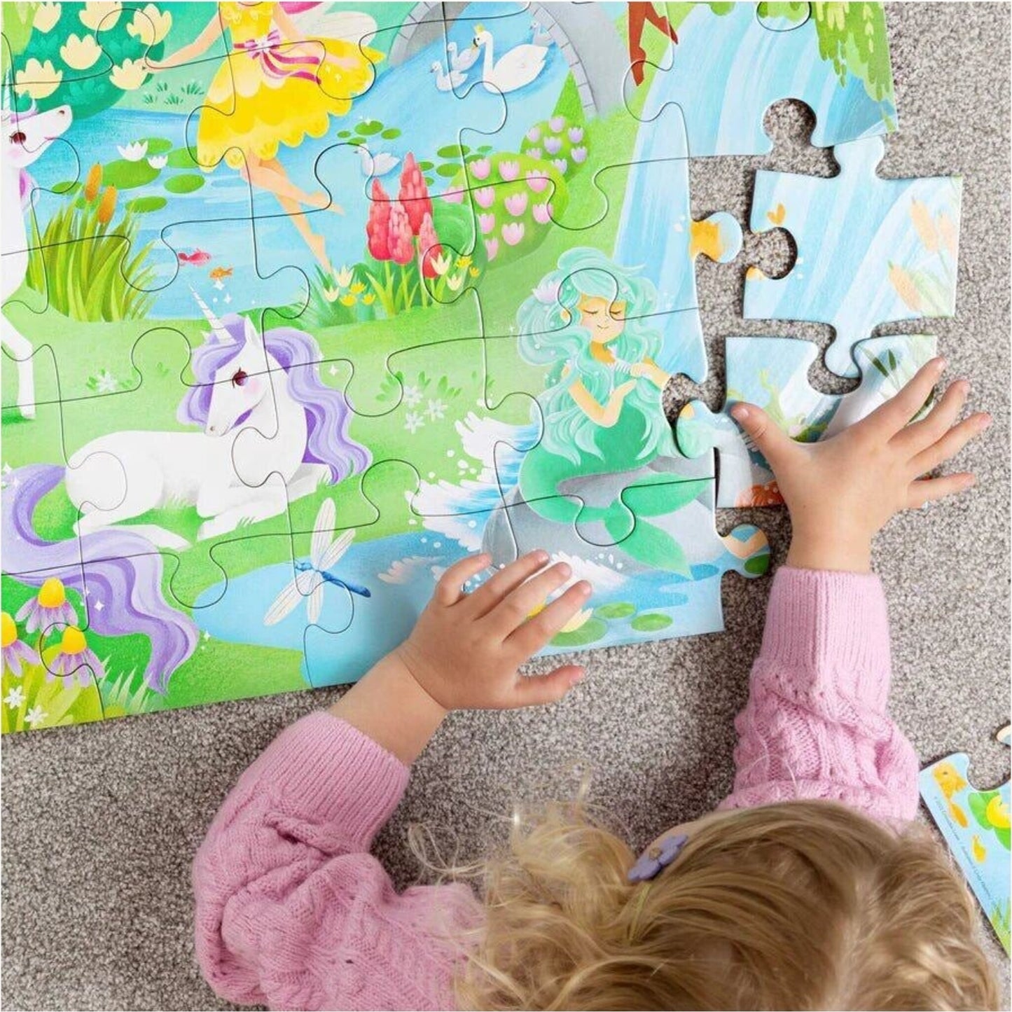 Crocodile Creek Classic Floor Puzzle 36 pc Magical Friends | Aster & Ruby