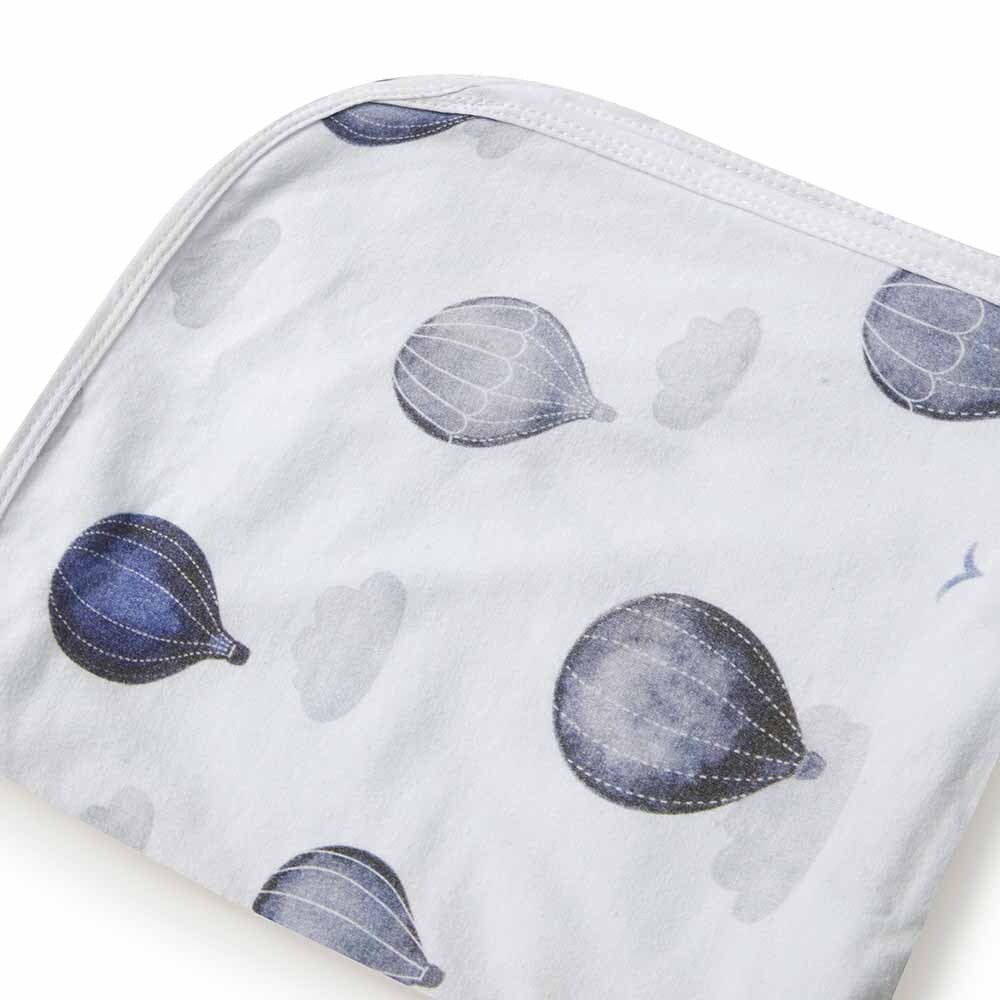 Cloud Chaser Baby Jersey Wrap & Beanie Set - Aster & Ruby