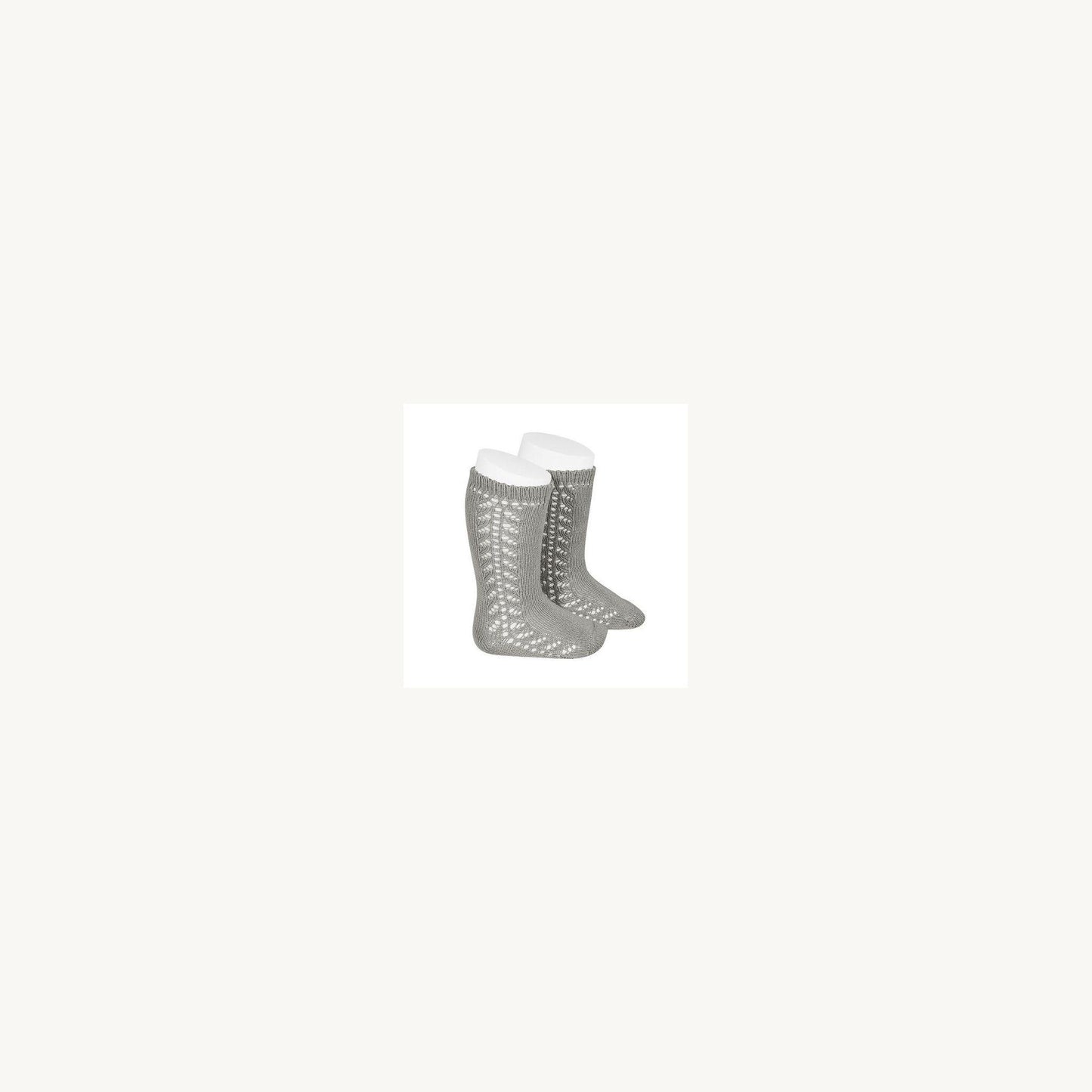 Condor Condor Openwork Kneehigh Socks Aluminium | Aster & Ruby