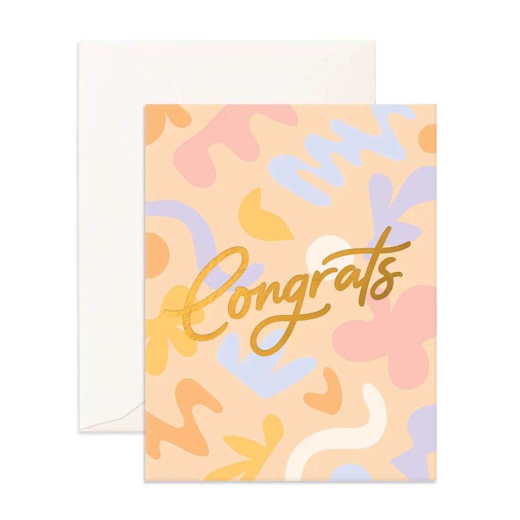 Congrats Fresco Greeting Card - Aster & Ruby