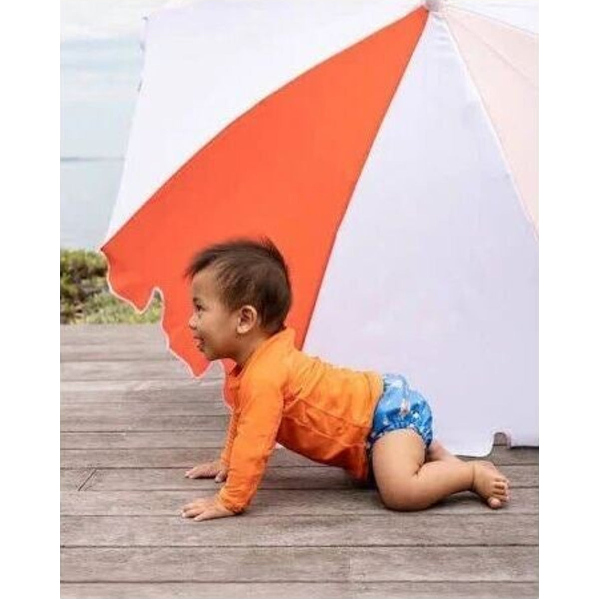 bebe Conway Print Aqua Nappy | Aster & Ruby