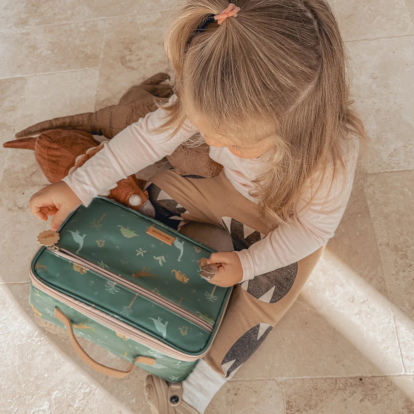 Dinos Large Lunch Bag - Aster & Ruby
