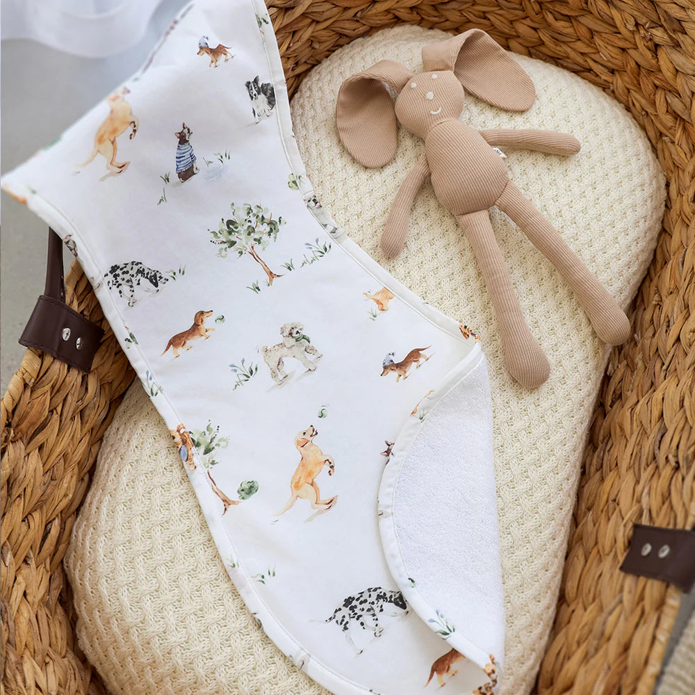 Organic Cotton Burp Cloth Dog Park