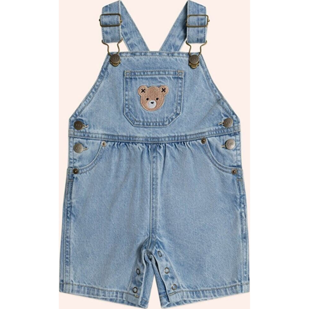 Huxbaby Dreamy Denim Short Overalls | Aster & Ruby