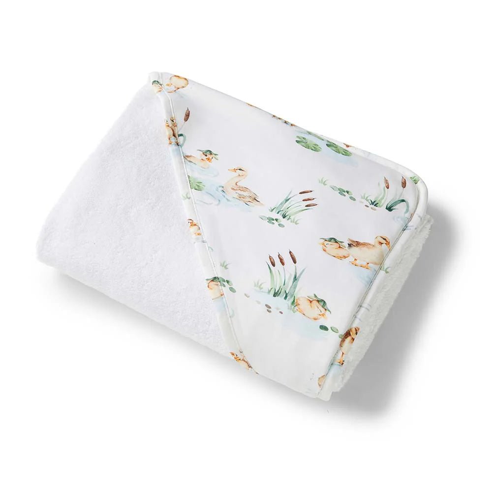 Duck Pond Organic Hooded Baby Towel - Aster & Ruby