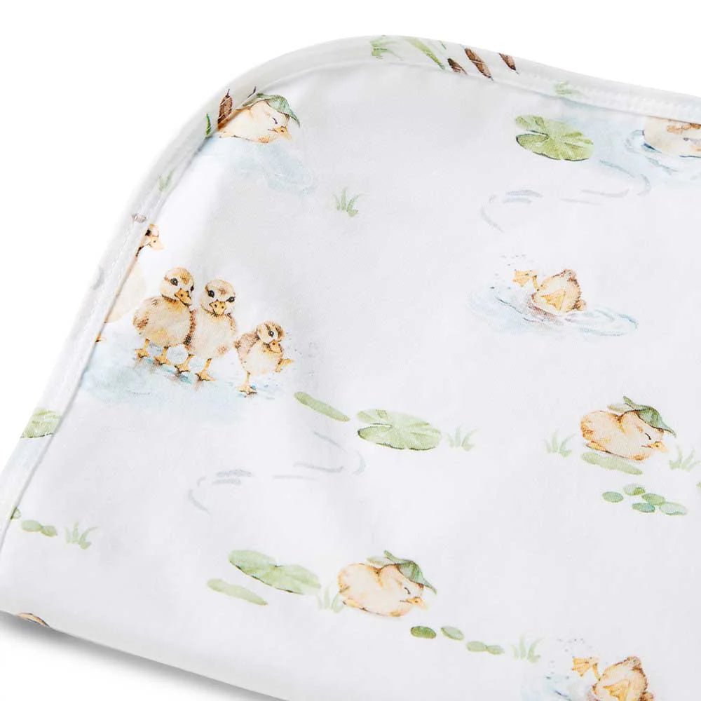 Duck Pond Organic Jersey Wrap & Beanie Set - Aster & Ruby