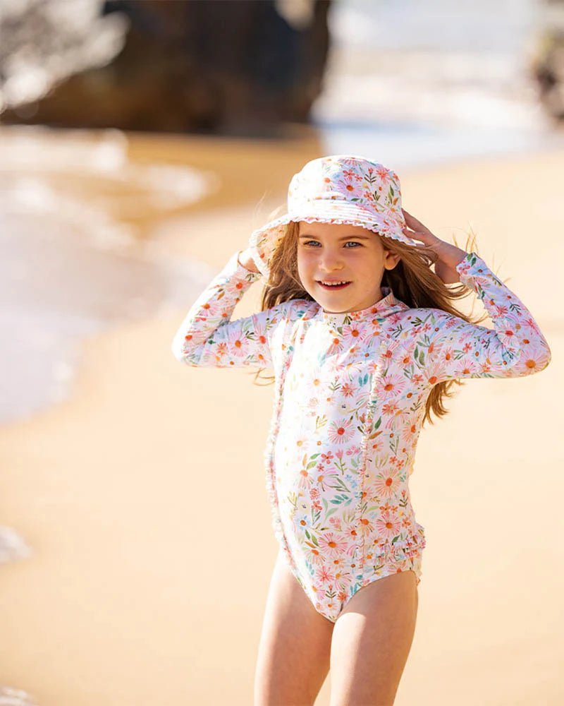 Eliana Print Ls Sunsuit 3โ10 Yrs - Aster & Ruby