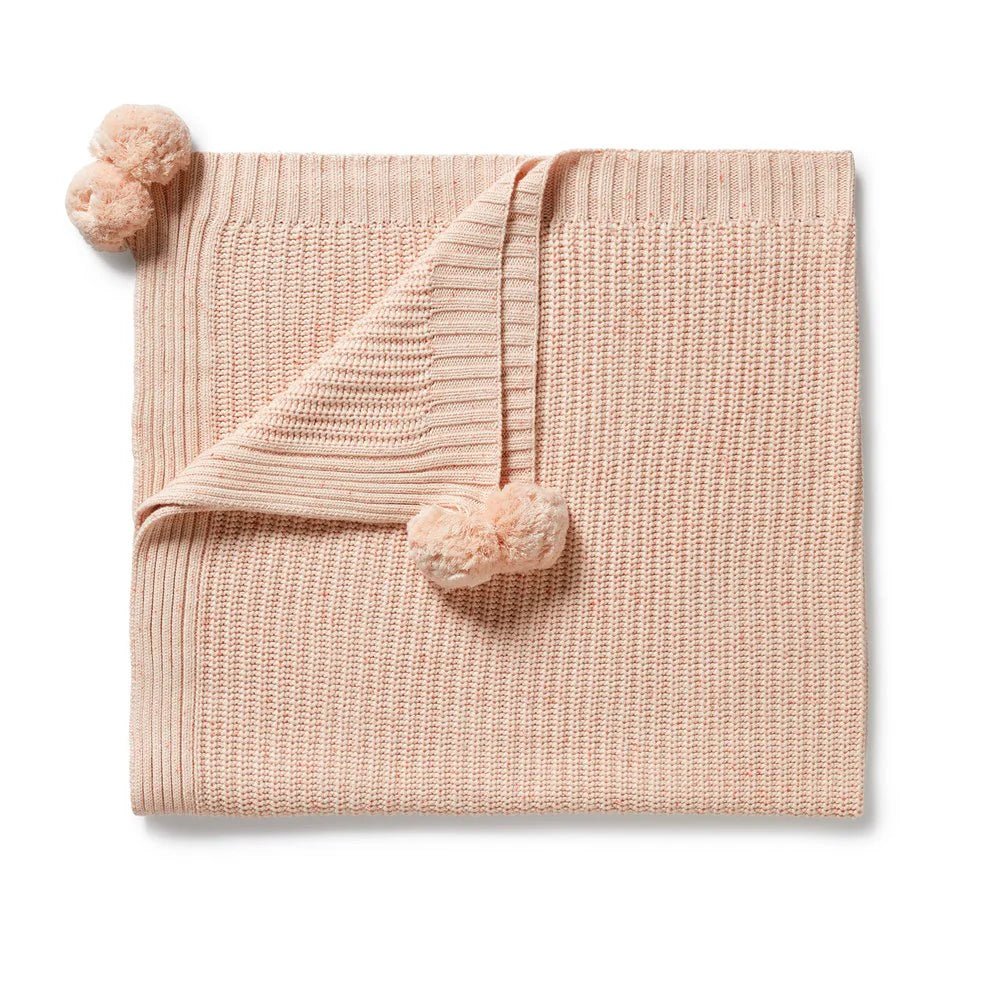 Fairy Floss Organic Knitted Blanket - Aster & Ruby