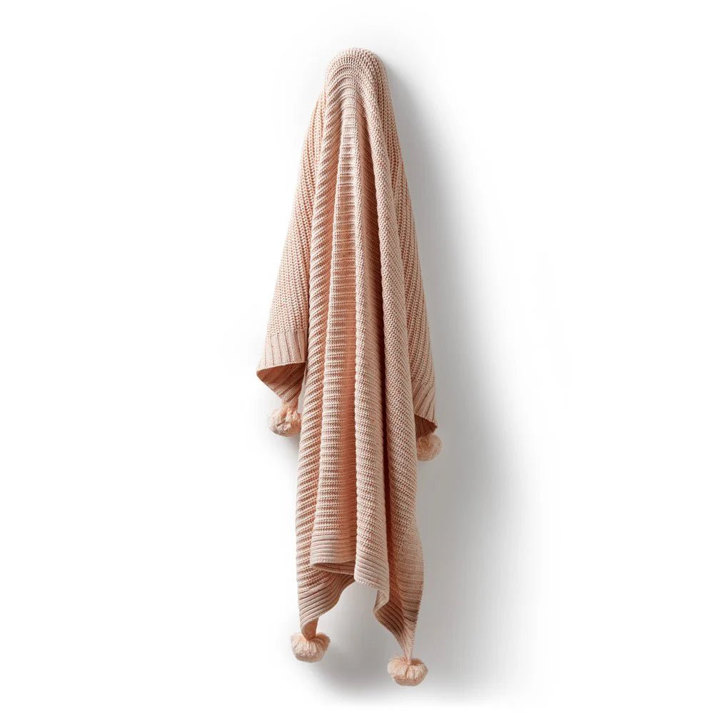 Fairy Floss Organic Knitted Blanket - Aster & Ruby