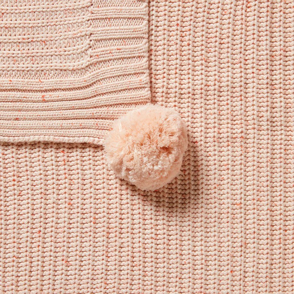 Fairy Floss Organic Knitted Blanket - Aster & Ruby