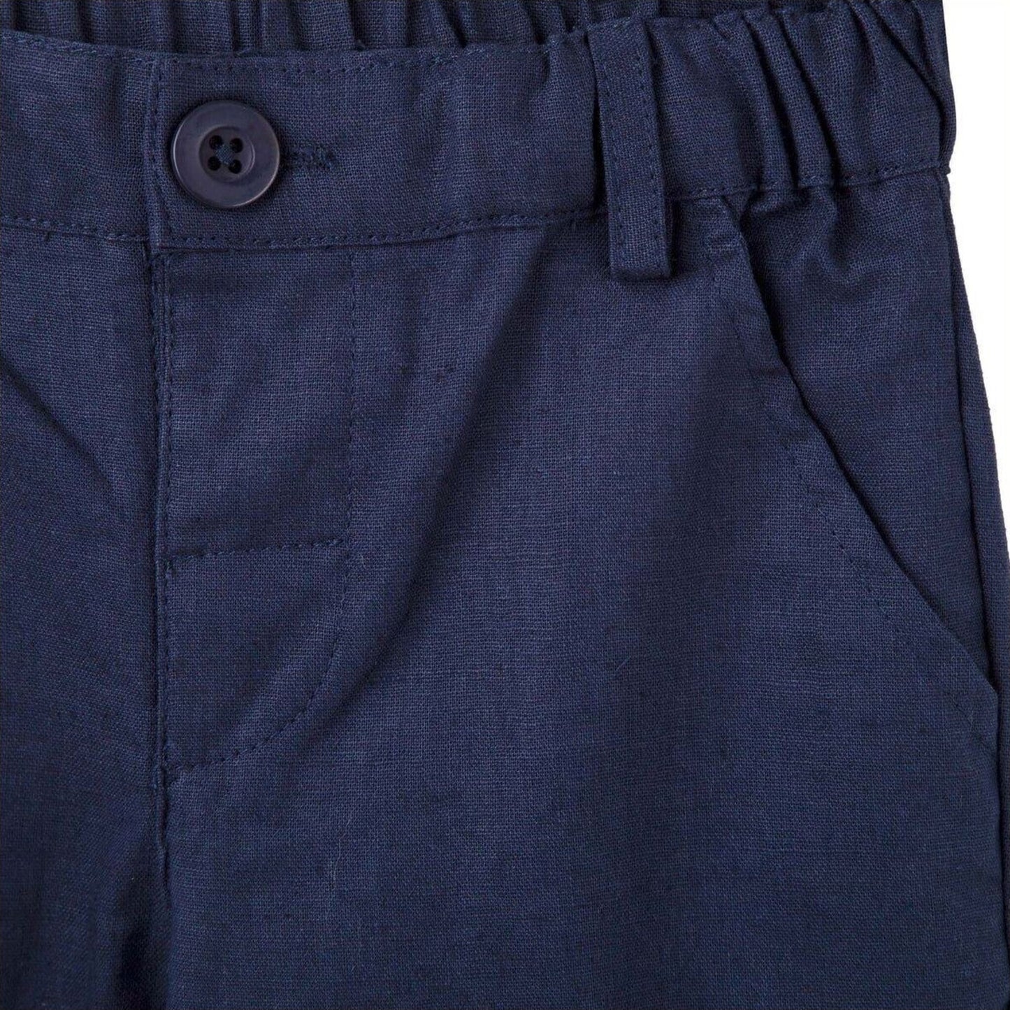 Designer Kidz Finley Linen Pants Navy | Aster & Ruby