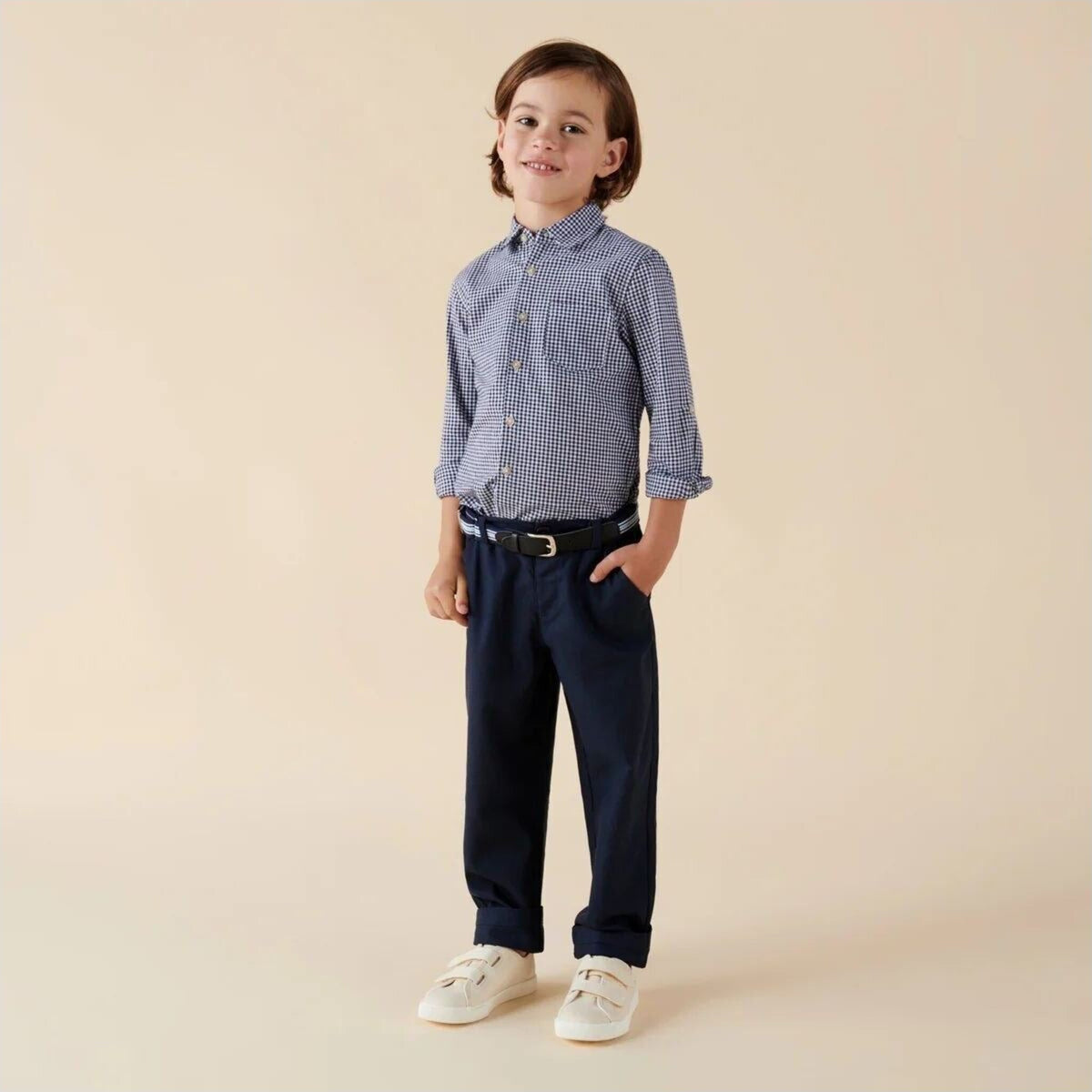 Designer Kidz Finley Linen Pants Navy | Aster & Ruby