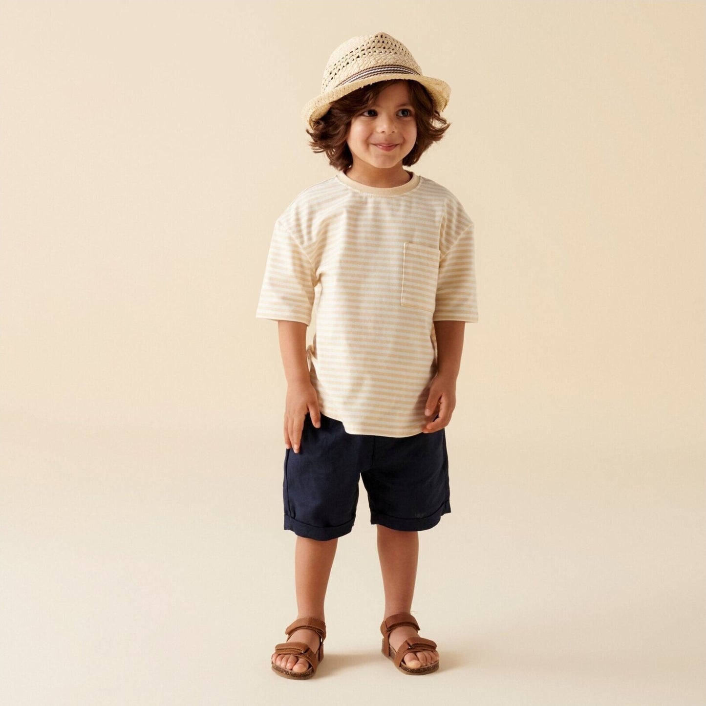 Designer Kidz Finley Linen Shorts - Navy | Aster & Ruby