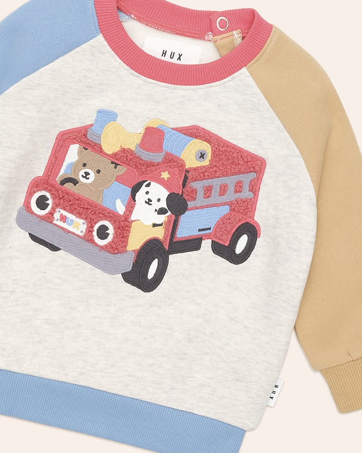 Fire Truck Hux Sweatshirt - Aster & Ruby