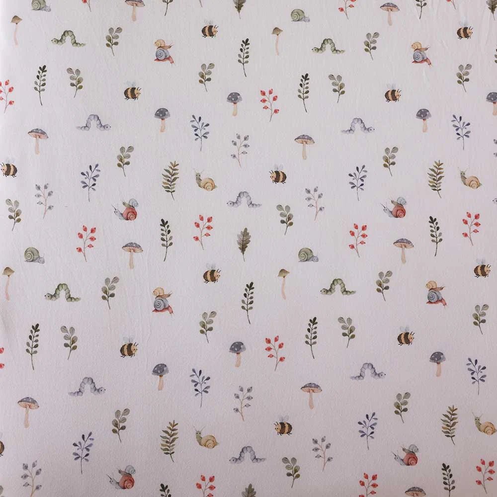 Garden Friends Organic Fitted Cot Sheet - Aster & Ruby
