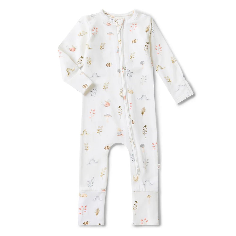 Garden Friends Organic Snugglesuit Convertible Romper - Aster & Ruby