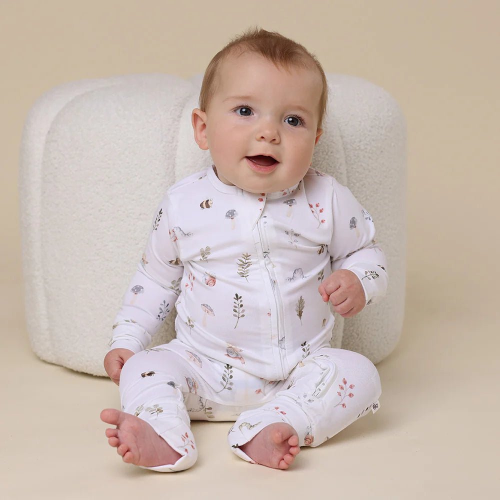 Garden Friends Organic Snugglesuit Convertible Romper - Aster & Ruby