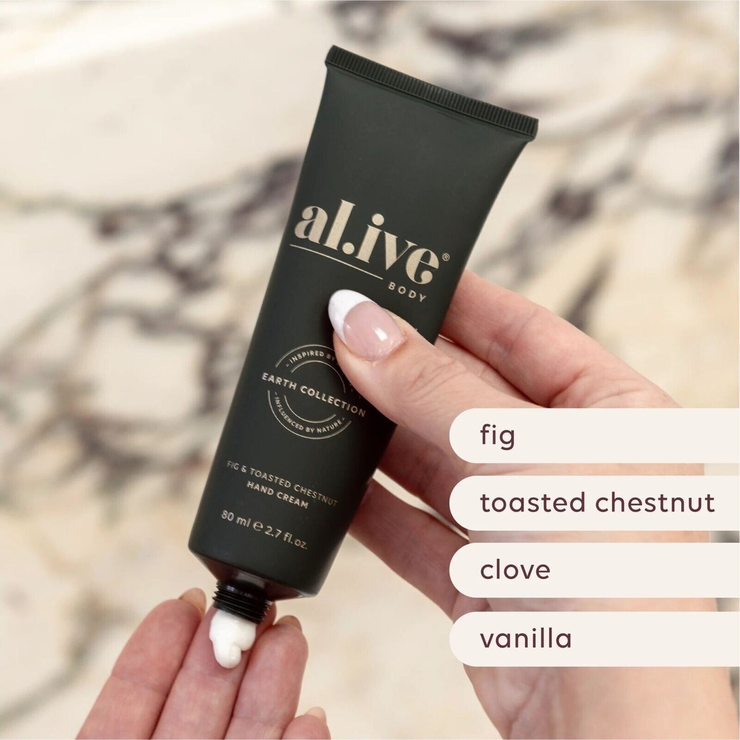 Al.ive Body Hand Cream Cracker Fig & Toasted Chestnut | Aster & Ruby