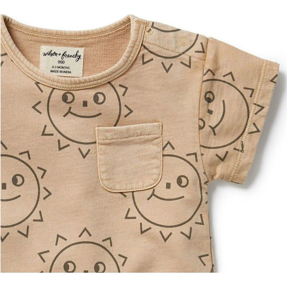 Wilson & Frenchy Happy Days Organic Sweat Growsuit | Aster & Ruby
