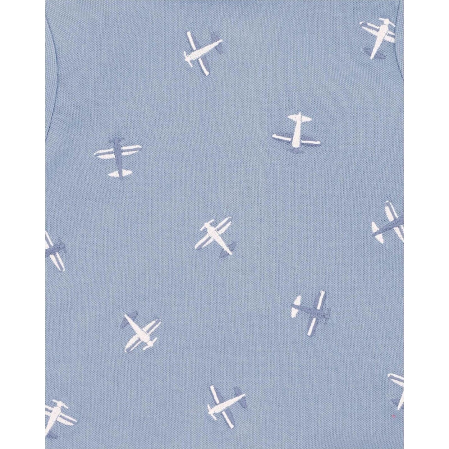 bebe Harlan Embroidered SS Polo Romper | Aster & Ruby
