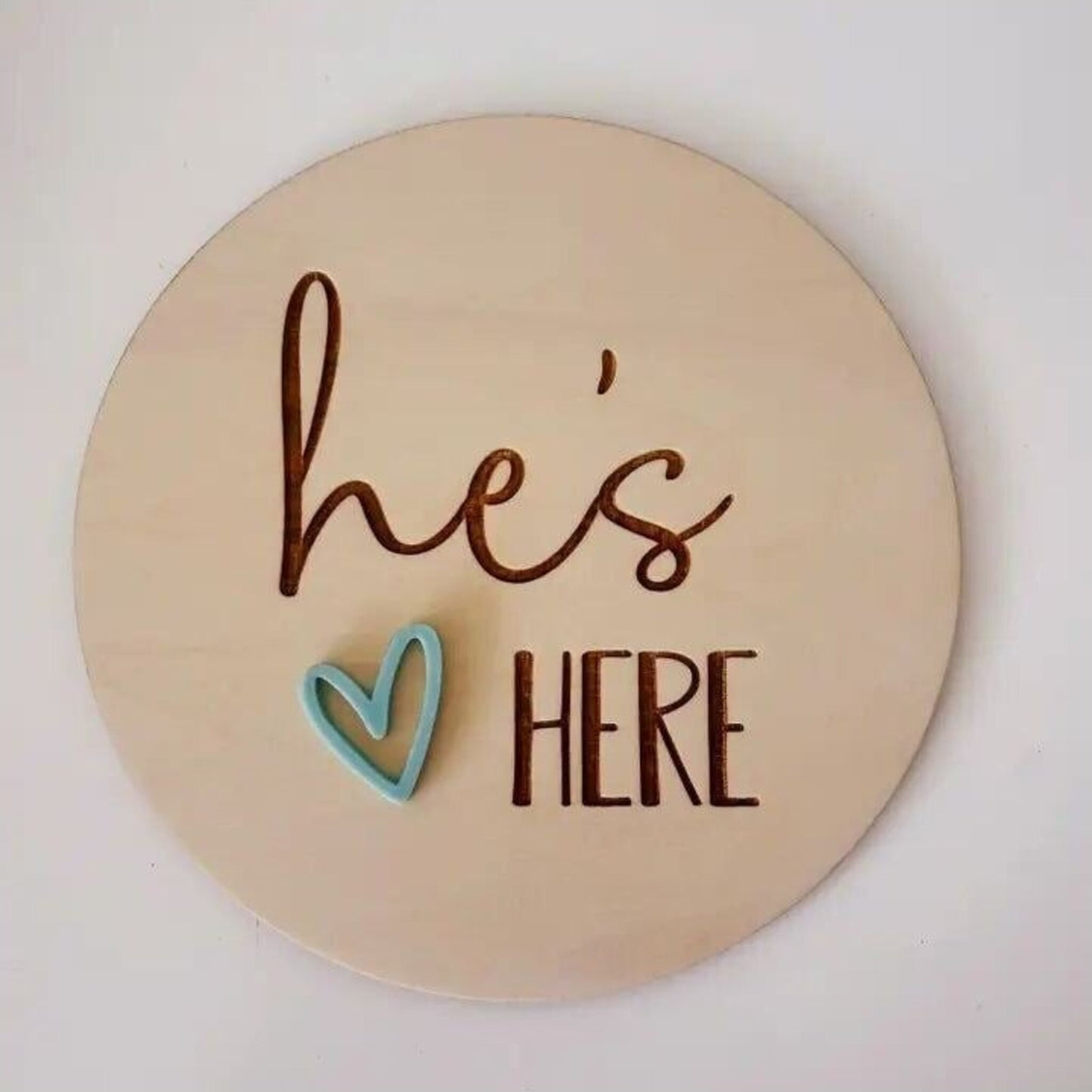 Timber Tinkers He's Here Heart | Aster & Ruby