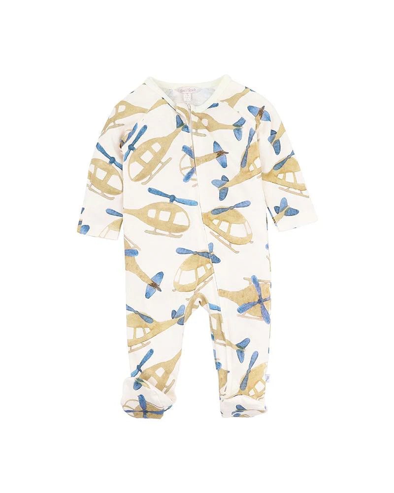 High Flyer LS Zip Onesie - Aster & Ruby