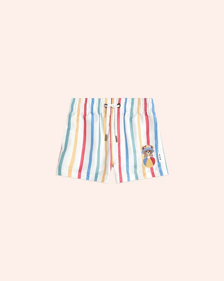 Huxbear Stripey Swim Shorts - Aster & Ruby