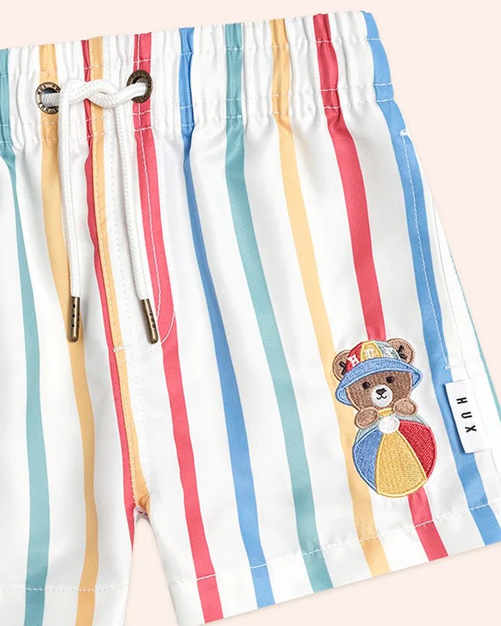 Huxbear Stripey Swim Shorts - Aster & Ruby