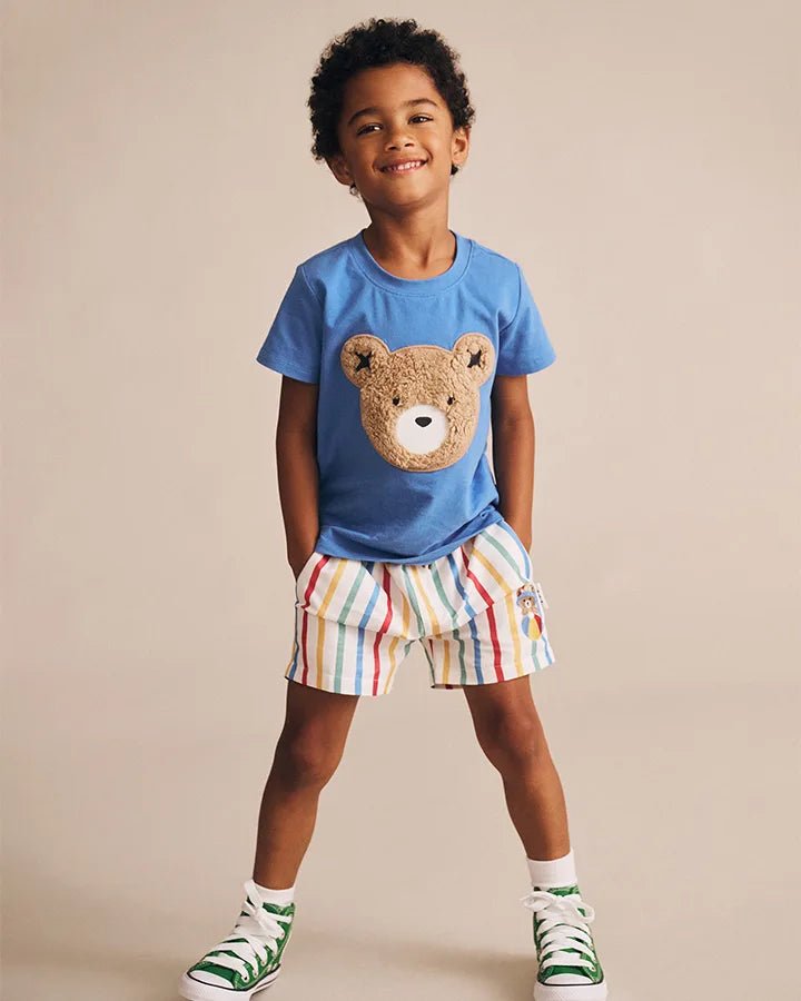 Huxbear Stripey Swim Shorts - Aster & Ruby