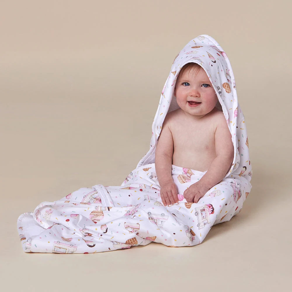 Ice Creams Organic Hooded Baby Towel