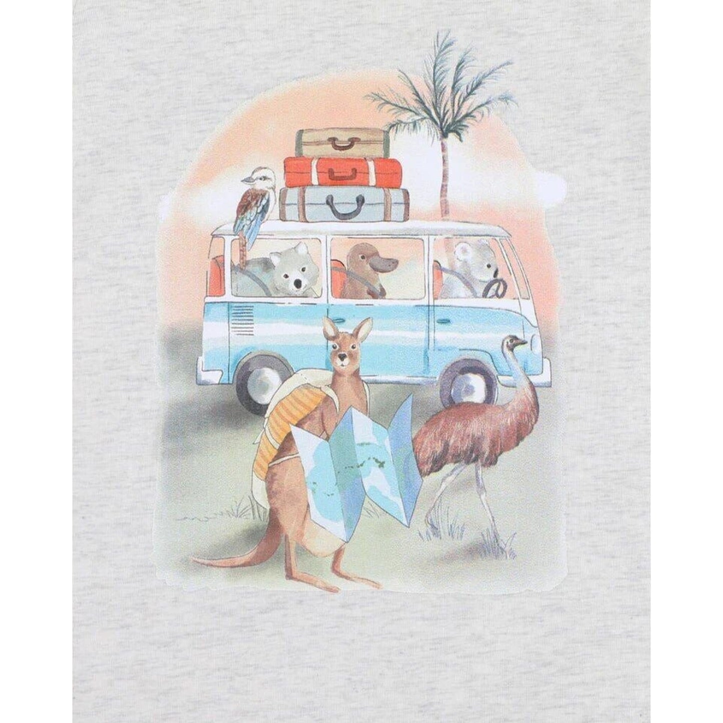 Minihaha Ivan Camp Scene Short Sleeve Romper | Aster & Ruby