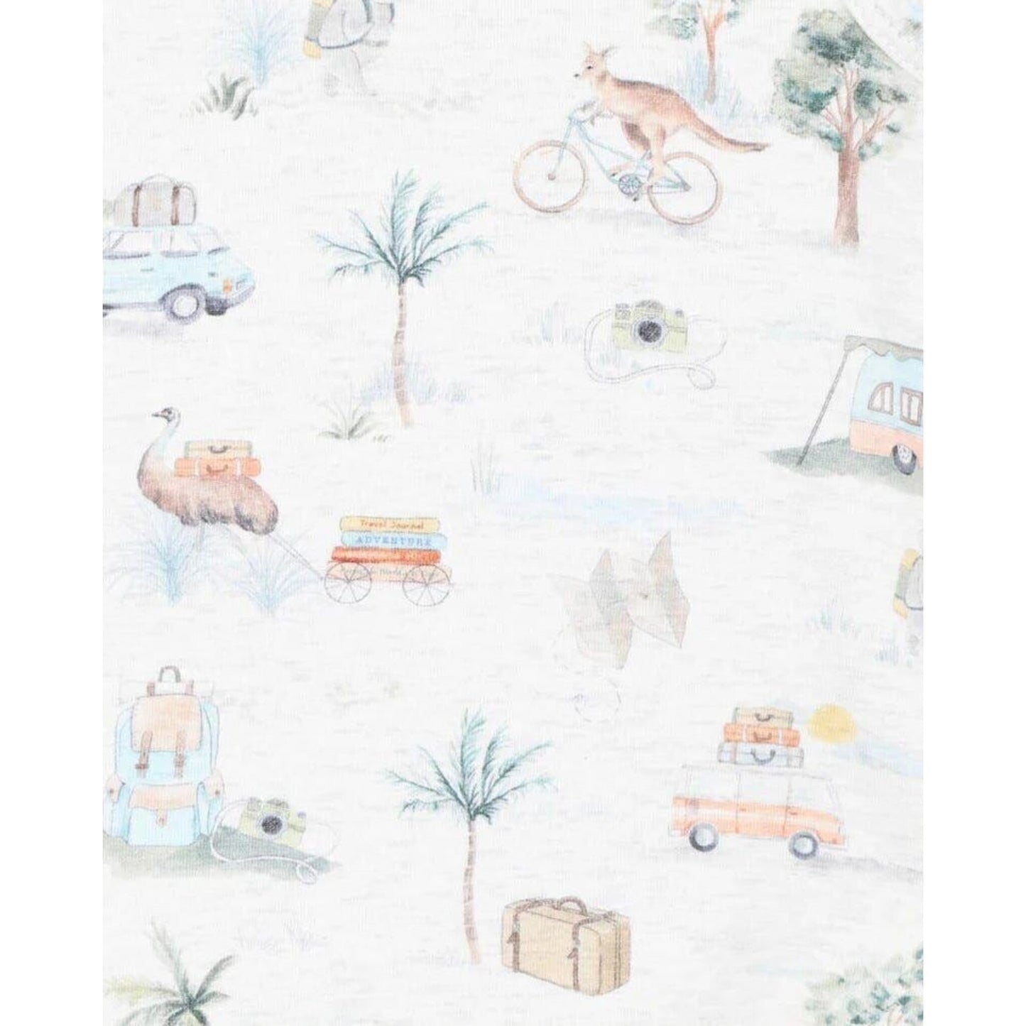 Minihaha Ivan Print Short Sleeve Zipsuit | Aster & Ruby