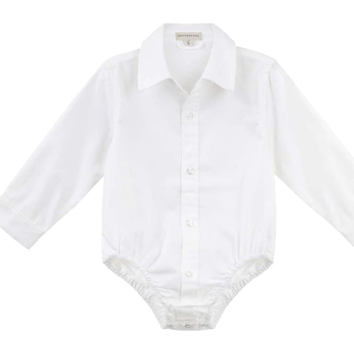 Designer Kidz Jackson L/S Formal Romper White | Aster & Ruby