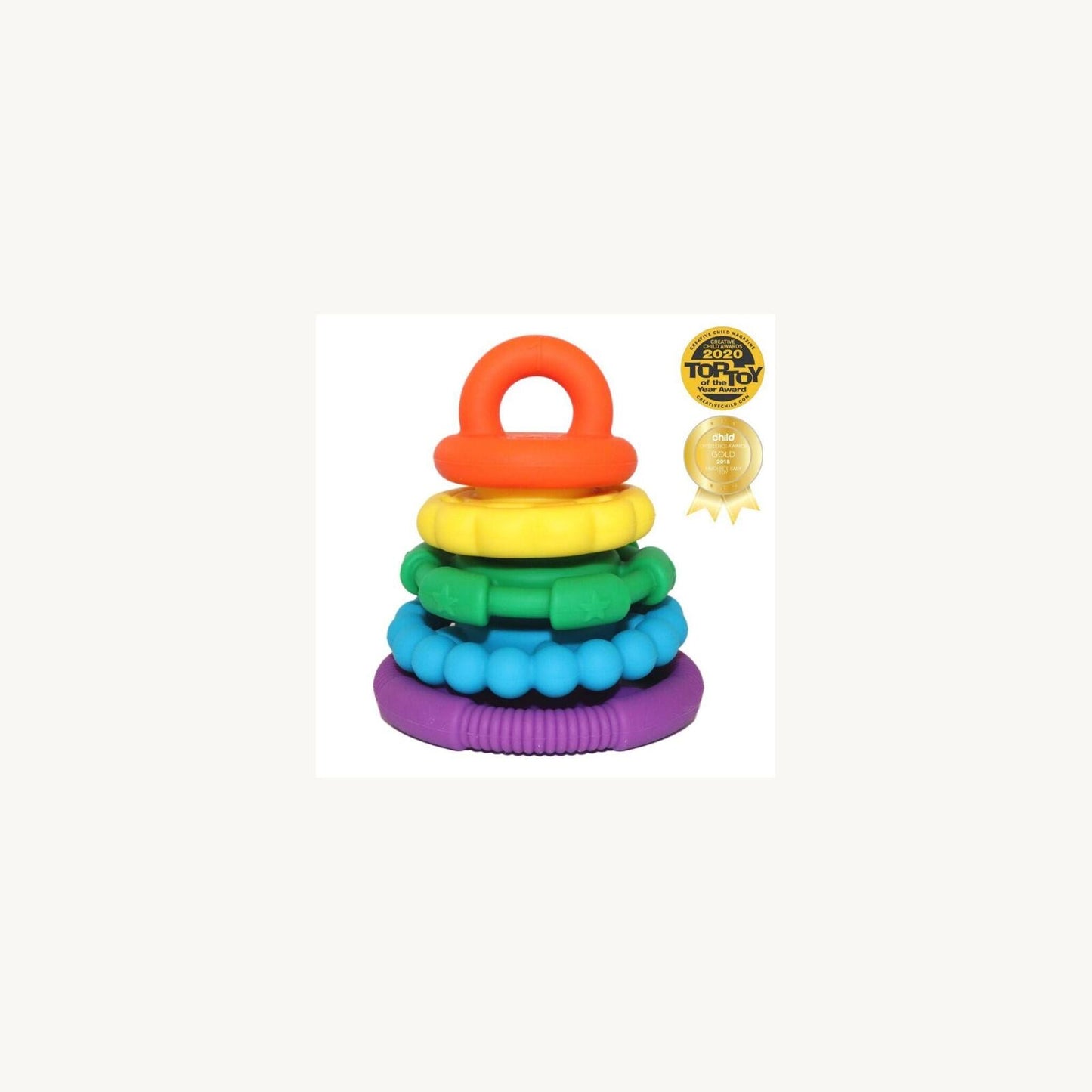 Jellystone Rainbow Stacker & Teether Bright | Aster & Ruby