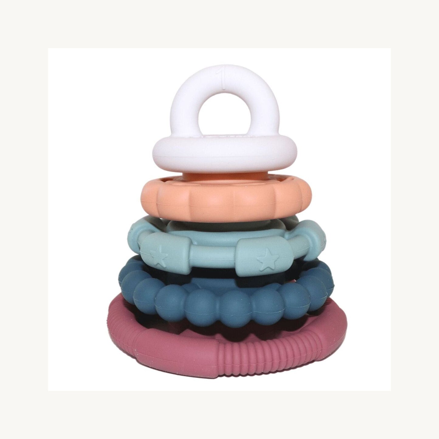 Jellystone Rainbow Stacker & Teether Earth | Aster & Ruby
