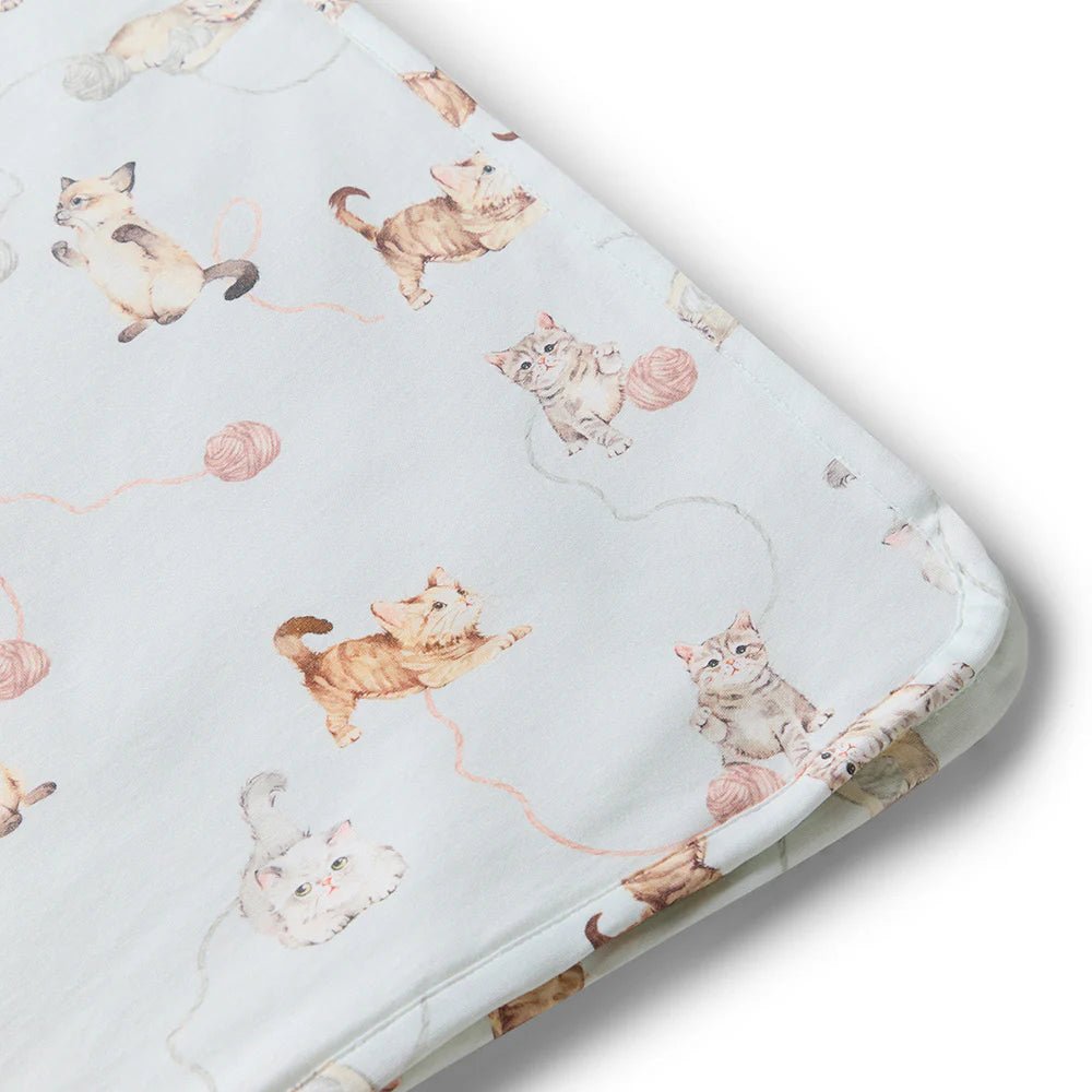 Kittens Organic Hooded Baby Towel - Aster & Ruby